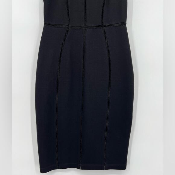 Bailey44 Sheath Midi Dress Sleeveless Cut Outs Zipper Lined Black Size Medium - Picture 4 of 11